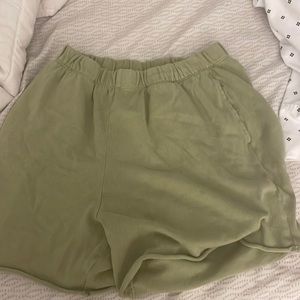 aerie green sweatshort